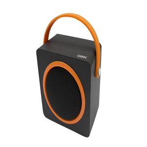 Caixa de Som OEX Bluetooth 10W RMS Speaker Color Box Preto e Laranja SK404