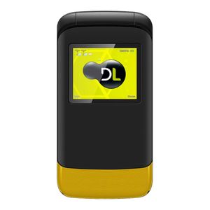 Telefone Celular Flip DL YC230AMA Dual Sim Rádio FM Preto e Amarelo
