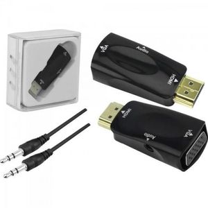 Conversor de Video HDMI Para VGA Saida R / L Plug 5 220V