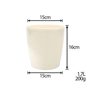 Vaso para Plantas em Polietileno Branco Sólido 15X16CM - I.ORQU.015.016.06 - Vasart