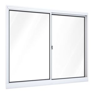 Janela de Correr Lateral com 2 Folhas de Vidro sem Grade em Alumínio 100x100CM - Ullian