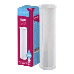 Refil de Reposição Plissado Acquabios 9 3/4" Lavável Caixa DÁgua