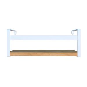 Prateleira em Aço Carbono e MDF Box Estilo Branco e Madeira 45CM - Dicarlo