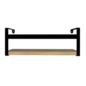 Prateleira Dicarlo Box Estilo 45 CM Preto/Madeirado