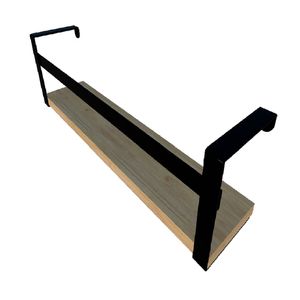Prateleira Dicarlo Box Estilo 45 CM Preto/Madeirado