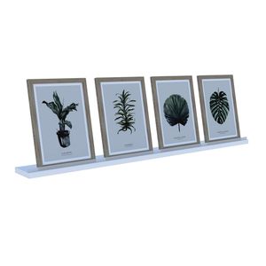 Prateleira Dicarlo com Acrílico 90 CM Branca
