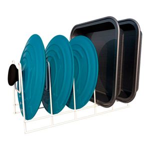 Suporte Para Tampas De Panelas Branco 32,8X15,4X13,4Cm - Dicarlo
