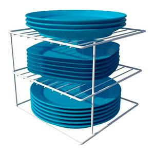 Organizador Para Pratos Quadrado Branco - Dicarlo