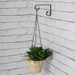 Suporte Para Vasos De Plantas Dicarlo Marrom Feito De Aço Carbono E Pintura Epóxi Suportando Até 4,00 Kg
