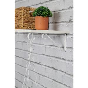 Suporte Para Vasos De Plantas Dicarlo Branco Feito De Aço Carbono E Pintura Epóxi Suportando Até 10,00 Kg