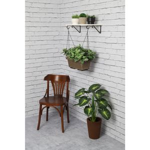 Suporte Para Vasos De Plantas Dicarlo Preto Feito De Aço Carbono E Pintura Epóxi Suportando Até 10,00 Kg