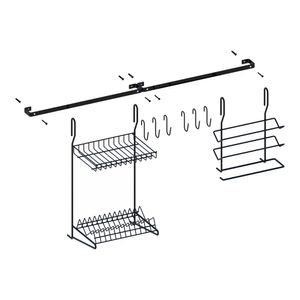 Escorredor de Louças Cook Home Autossustentável Elegance Preto 82CM - DiCarlo