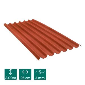 Telha Ecológica Ondulada Stilo Vermelha 200X95CM 3MM - Onduline