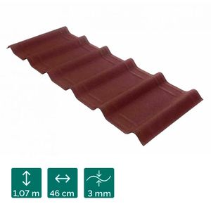 Telha Ecológica Premium Onduvilla Marron 1,07m x 46cm 3mm - Onduline