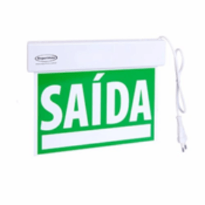 Placa de Sinalização Segurimax Saída Frente Única Verde