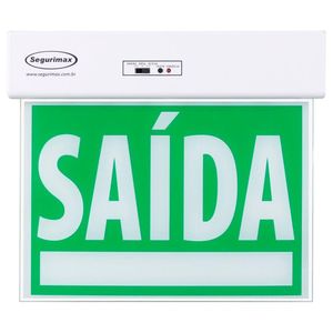 Placa de Sinalização Saída Segurimax FU Verde