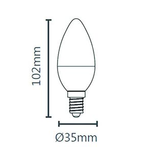 Lâmpada LED Vela E14 E27 6W Luz Amarela 2700K Bivolt - Luminatti