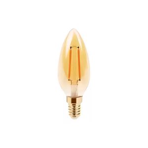 Lâmpada LED Vela em Filamento E14 E27 2W Luz Branca 6000K Âmbar Bivolt - Luminatti