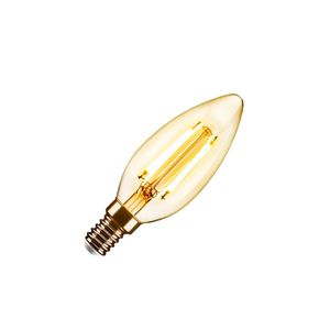 Lâmpada LED Vela em Filamento E14 E27 2W Luz Branca 6000K Âmbar Bivolt - Luminatti