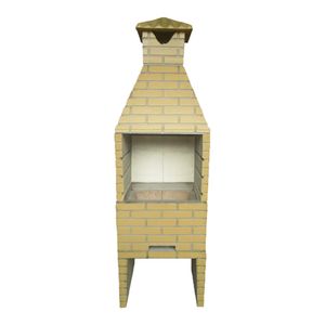 Churrasqueira Pré-Moldada de Concreto Refratário Média Tijolinho Amarela 65CM - Fortal