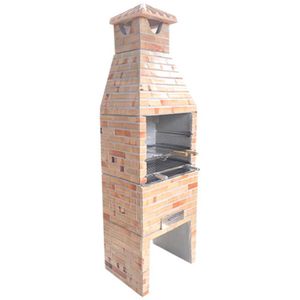 Churrasqueira Pré-Moldada de Concreto Refratário Média Tijolinho Sol Nascente 65CM - Fortal
