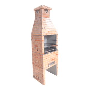 Churrasqueira Pré-Moldada de Concreto Refratário Média Tijolinho Sol Nascente 65CM - Fortal