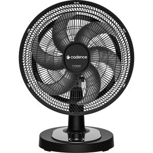 Ventilador de Mesa e Parede Cadence Turbo Conforto VTR470 6 Pás Prata 42cm Preto 220V