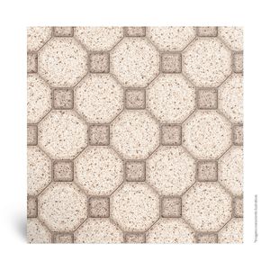 Piso Cerâmico Decorado Brilhante HD Aracati Marrom Tipo A 46X46CM - Cerbras