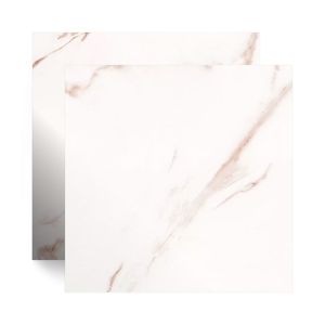 Piso Cerâmico Marmorizado Brilhante Atenas Bege Tipo A 57X57CM - Cerbras