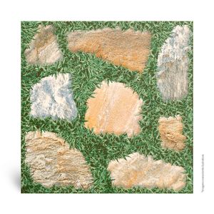 Piso Cerâmico Pedra Granilhado Carpina Deck Tipo A 46X46CM - Cerbras