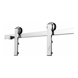 Kit para Porta de Correr Silvana Inox 304 Trilho 2 M Polido