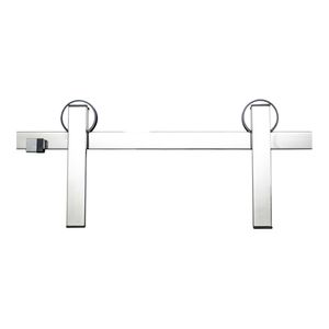 Kit para Porta de Correr Silvana Inox 304 Trilho 2,5 M Polido