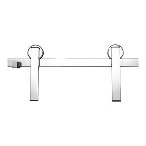 Kit para Porta de Correr Silvana Inox 304 Trilho 2 M Polido