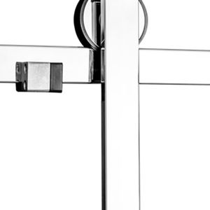 Kit para Porta de Correr Silvana Inox 304 Trilho 2,5 M Polido