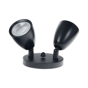Spot Led Fortec de Sobrepor Preto 4w 6500k 2 Focos