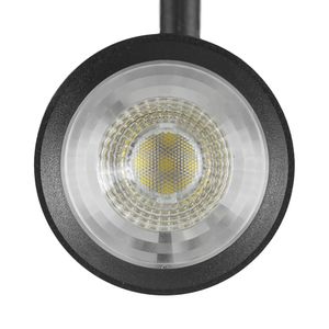Kit Trilho com 3 Spots em LED Luz Amarela Preto 9W 2700K - Fortec
