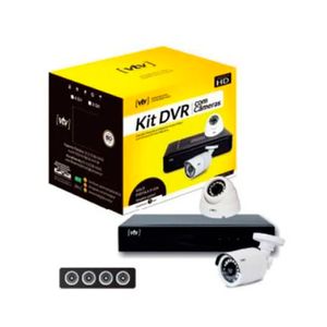 Kit Dvr Vtv Ahd Vtv01 2 Câmeras 4 Canais Hd 500Gb 5X1 1080P Preto E Branco