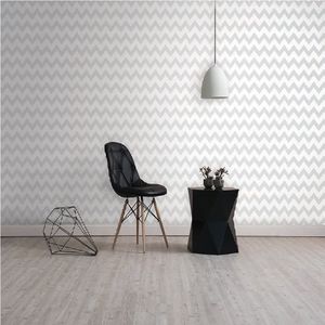 Papel De Parede Bobinex Chevron Cinza