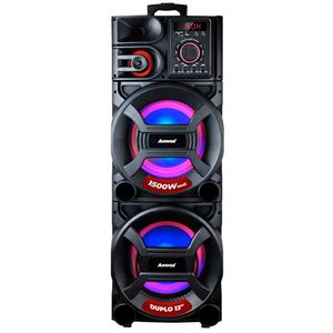 Caixa de Som Amplificada com Bluetooth USB Tweeter Pesadão New X 1500W - ACA1501 - Amvox