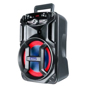 Caixa de Som Amplificada com Bluetooth USB FM LED Gigante 180W - ACA188 - Amvox