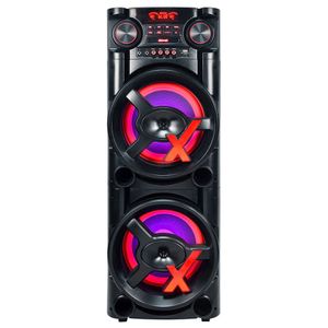 Caixa de Som Amplificada com Bluetooth USB Tweeter 2 Woofers 12" New X 1900W - ACA1900 - Amvox