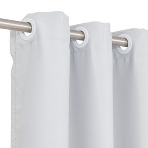 Cortina com Corta Luz Liso Branco 400x260CM - Becadecor