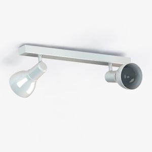 Trilho Spot Duplo Ilux E27 Branco