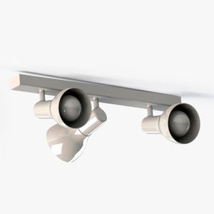 Trilho Spot Triplo Ilux E27 Branco
