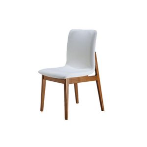 Cadeira em Madeira com Encosto em Linho Esmeralda 91X52CM - Matos e Lopes