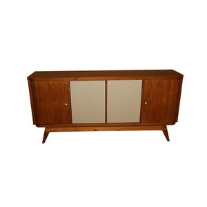 Buffet com 2 Portas Móveis e 2 Portas Basculante Bósnia Carvalho / Off-White 170X77CM - Matos E Lopes