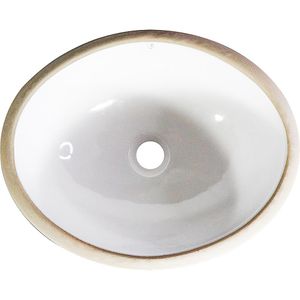 Cuba Luzarte Oval Embutir Bancada M01 40,5X31Cm Branco