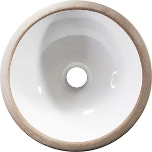 Cuba Luzarte Redonda Embutir Bancada M01 36Cm BRANCO INB
