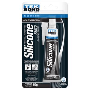 Silicone Acético Tekbond Alta Temperatura Preto 50G