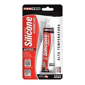 Silicone Acético Tekbond Alta Temperatura Vermelho 50G